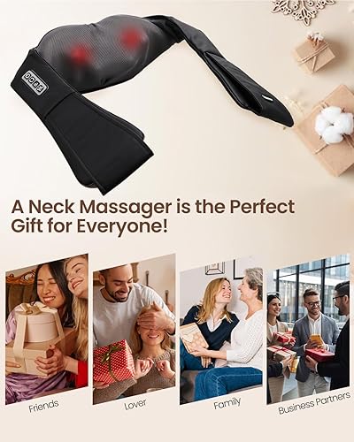 Miniatura 7 de DAILYLIFE Shiatsu Masajeador de cuello y espalda con calor, masajeador eléctrico profundo para dolor de cuello, hombros, cintura, piernas y pies,