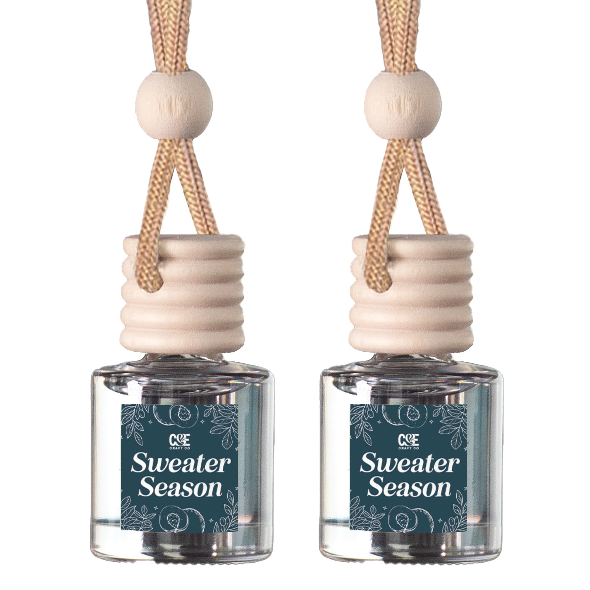 CANDECraftCo 2 Pack Hanging Car Air Freshener Diffuser for Essential Oils