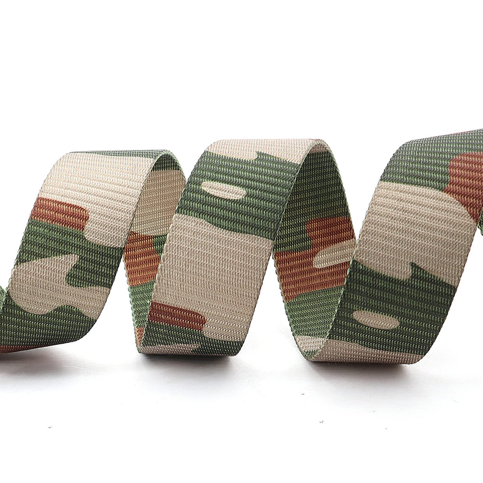 Cinturones para hombres Cinturón trenzado, cinturones for hombres y mujeres, lona de nailon de camuflaje, estilo militar de liberación rápida, cintura de talla grande con hebilla POM, paquete de 2(Cam