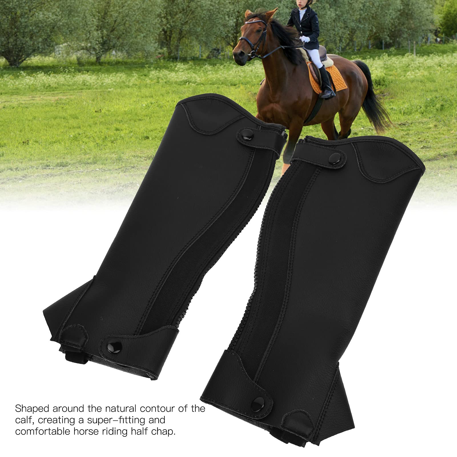 Kinder Super Faser PU Leder Half Chap Reiten Körper Schutz ausrüstung für Kinder