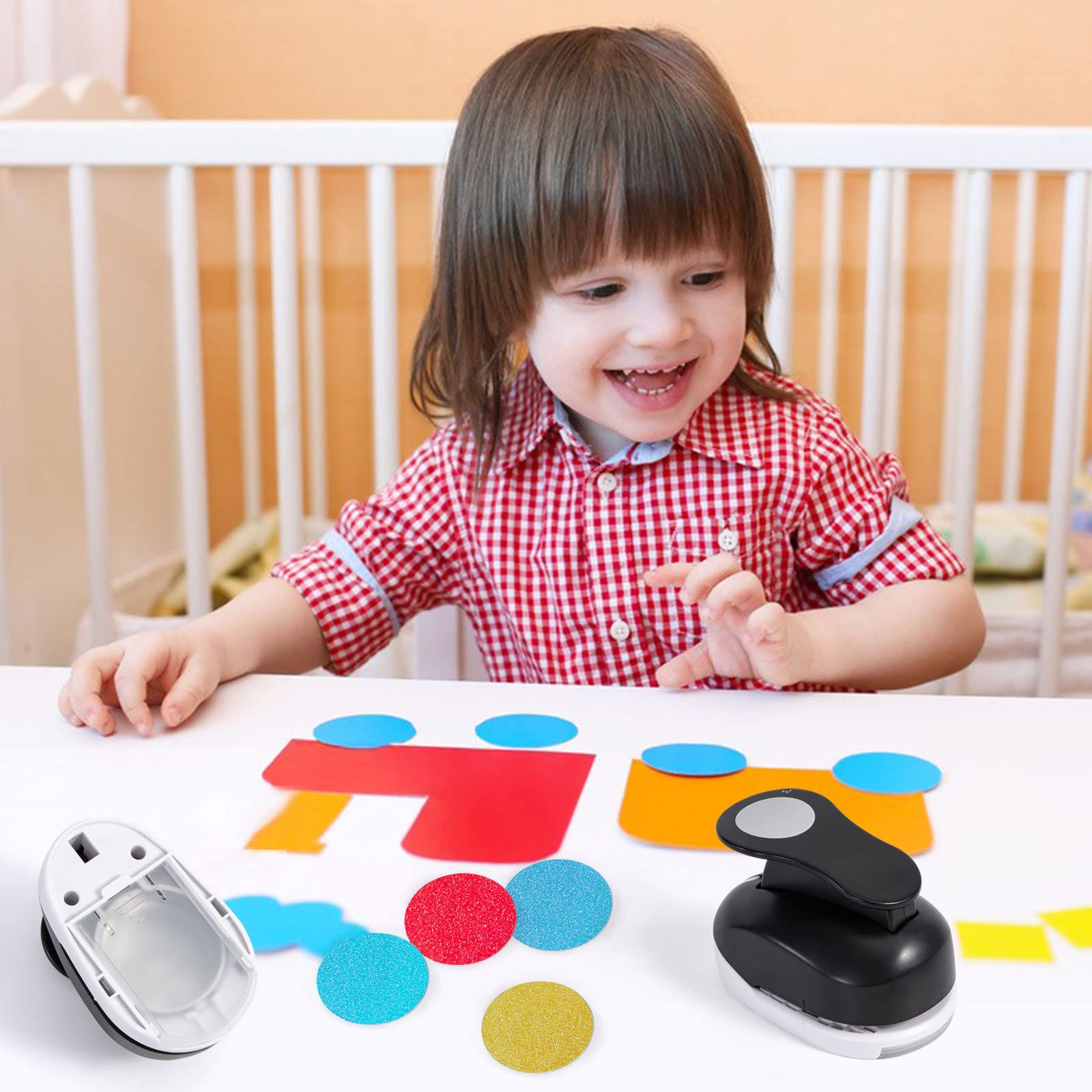 Dziurkacz Katfort 5,5 cm, dziurkacz do rzemiosła papierowego, kartonu, etykiety marki, pakowania prezentów, kartek okolicznościowych i albumów do scrapbookingu, czarny