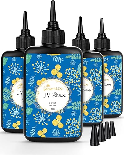 Kit de resina epoxi de 14.11oz de resina UV dura, cristalina de curado UV, resina premezclada, pegamento activado solar transparente para hacer