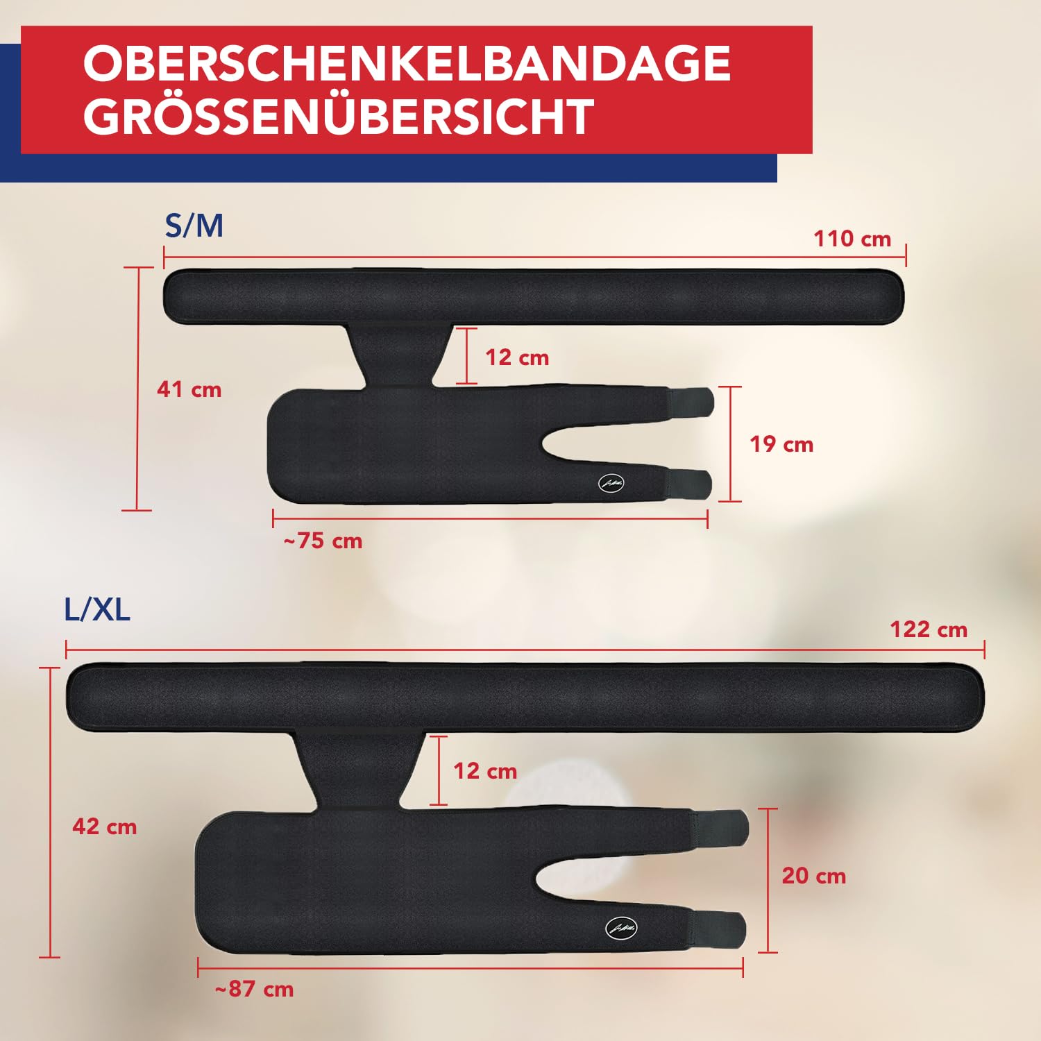 Von Ärzten Entworfen, Stabilisierende Oberschenkelbandage, Hüftgelenkstütze für Ischias-Schmerzlinderung, Piriformis-Syndrom, Oberschenkelkompression, Hamstring-Hüftbandage für Frauen & Männer, S/M