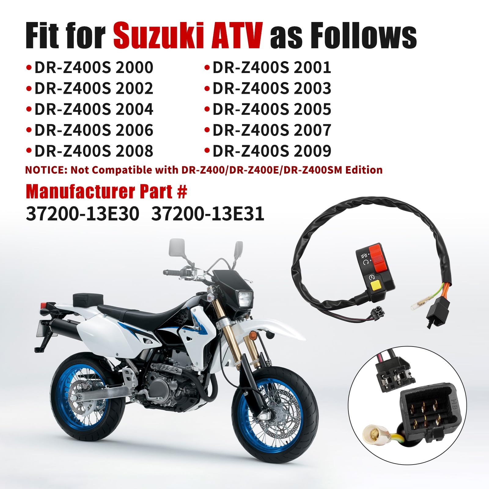 Amazon.com: M MATI Right Handlebar Switch Start Stop Kill Button
