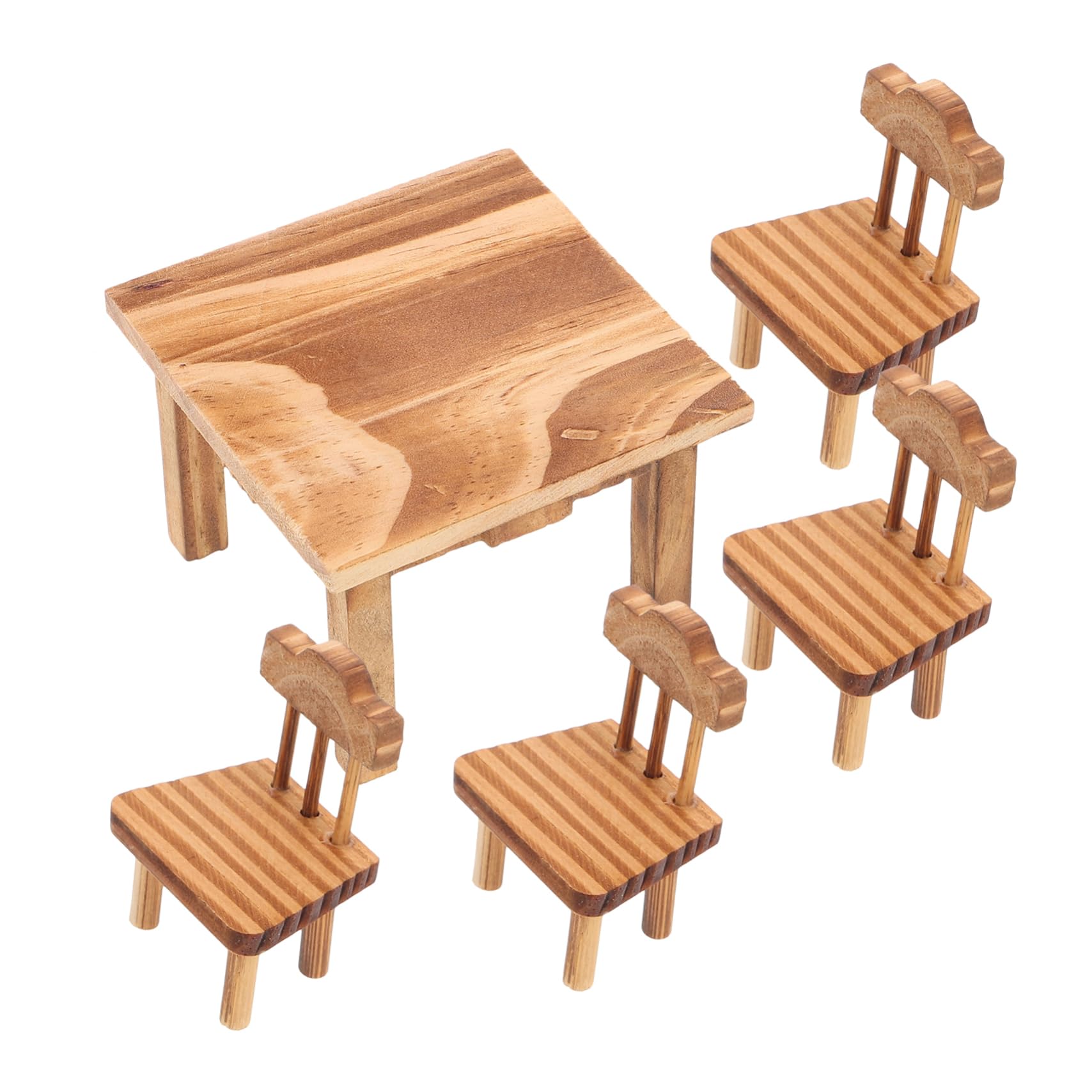 Abaodam Wooden Mini Furniture Set Chinese Decor for Boys and Girls Adult Rooms