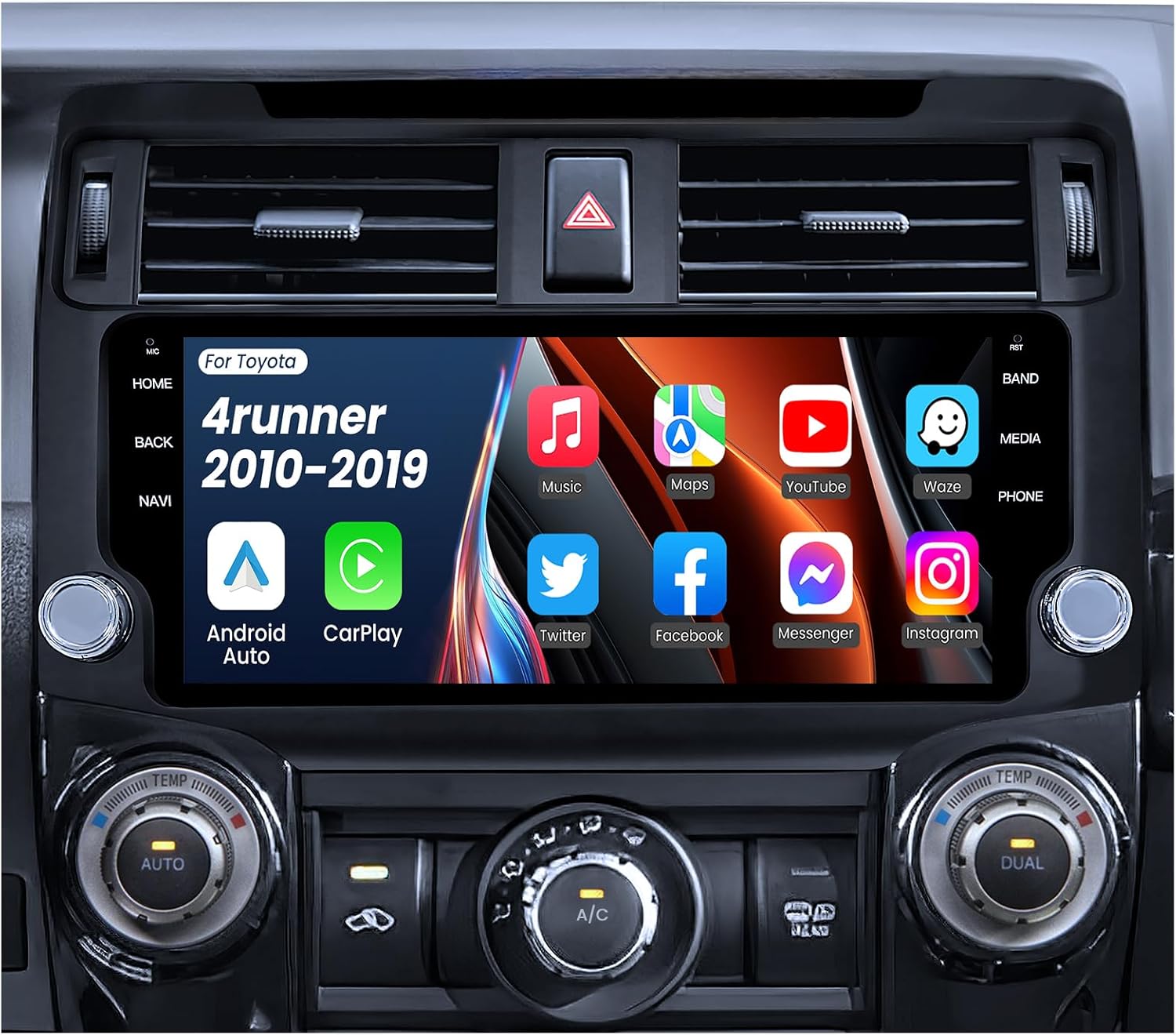 8Core 4GB RAM 64GB ROM Car Radio for Toyota 4Runner 2010-2019 10.33” Android Head Unit Wireless CarPlay & Android Auto GPS Navigation 5G WiFi FM/AM/RDS Hi-Fi Sound JBL Bluetooth 5.0