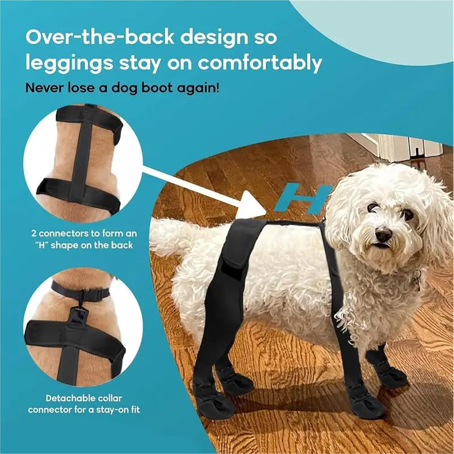 Dog Suspender Boots Waterproof Paw Protectors Soft Puppy Boots Non-slip Dog Winter Shoes Adjustable Booties Dogs Paws(M) 6 71WaI6kyRkL. AC SL1500