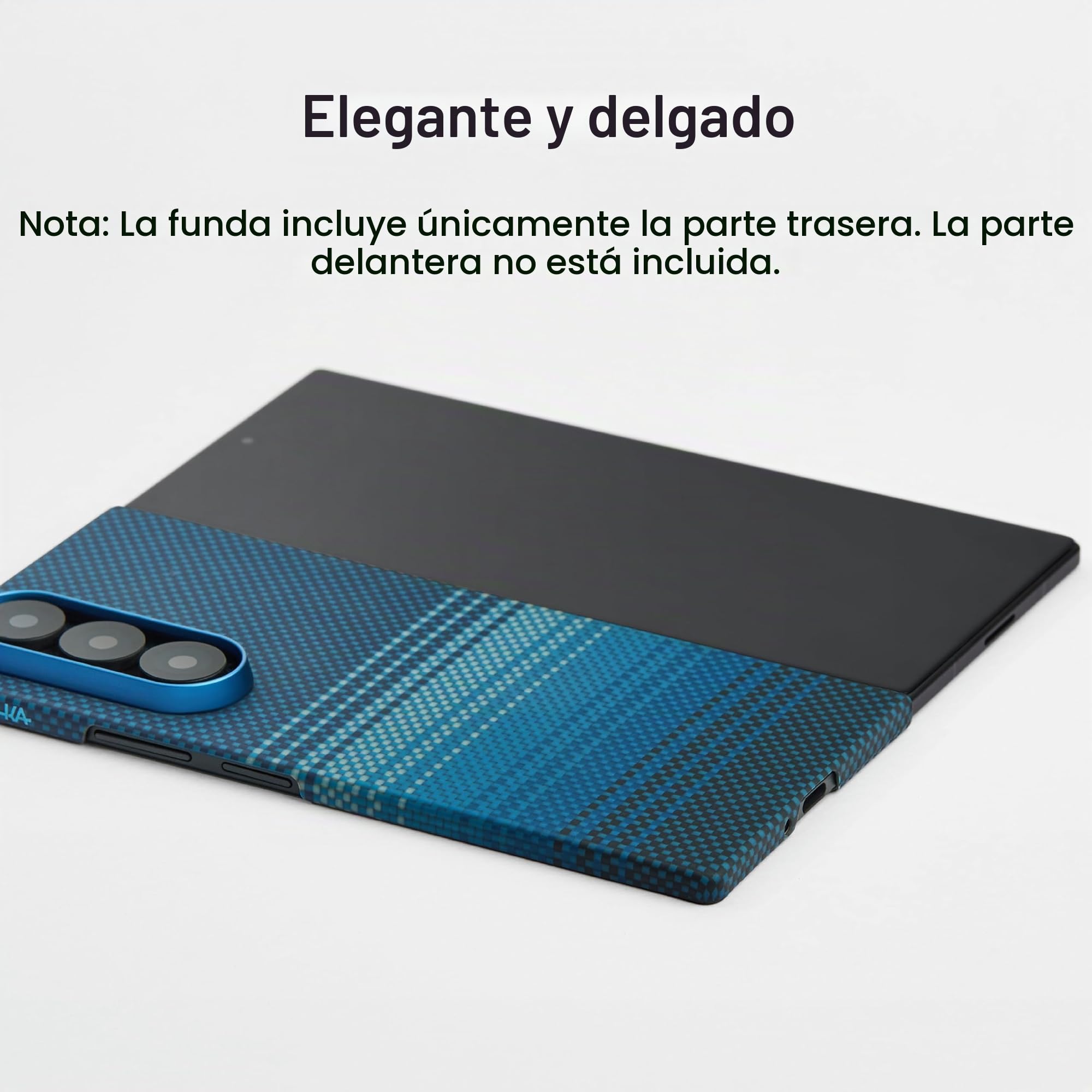 PITAKA Funda magnética para Samsung Z Fold7 en fibra de aramida ligera y delgada, antideslizante, con textura 3D extrema efecto fibra de carbono [Funda ultradelgada] Negro