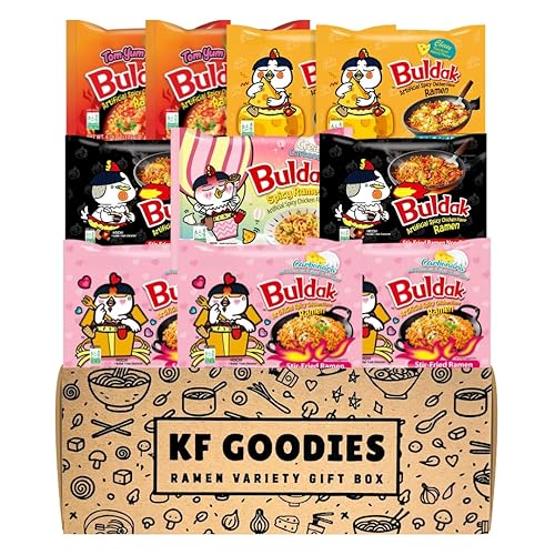 Miniatura 20 de Samyang Buldak - Sopa de fideos coreanos, salteados, de pollo picante (10, carbonara y Jjajang)