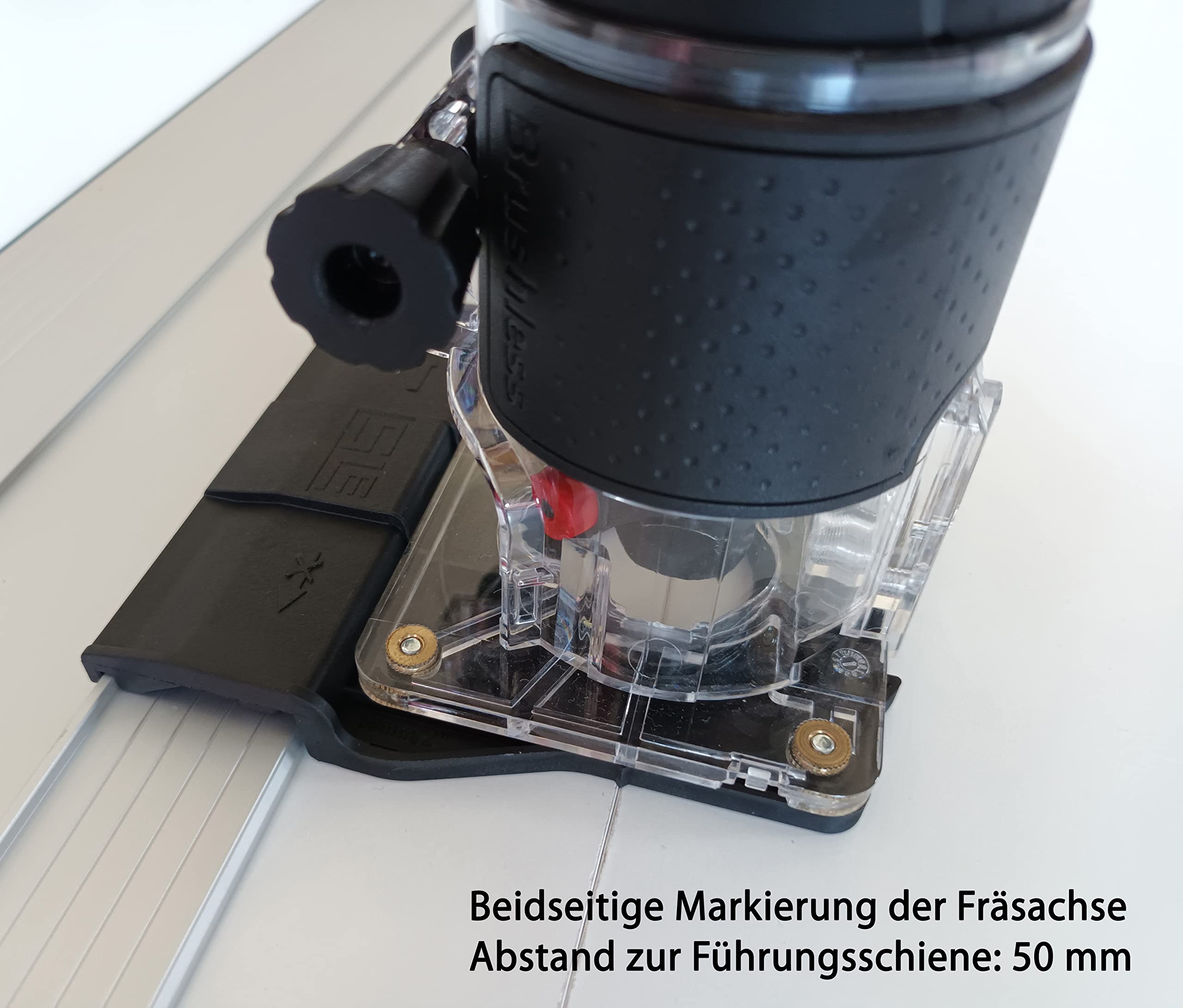 Adaptateur de Rail de Guidage Professionnel pour Bosch GKF 500/550 pour Adaptateur de Fraise de Dégauchissement de Bord pour Rail de Guidage Makita/Bosch/Festool/Mafell
