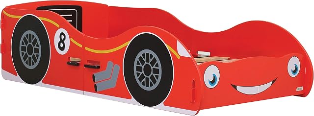 Kidsaw Red Racing Car Junior/Toddler Bed, Wood