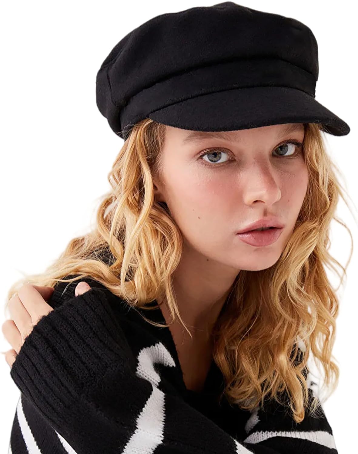 Women's Beret & Baker Boy Hat - 8 Panel, Winter & Fall, Newspaper Boy Style - Image 4