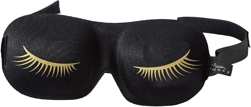 Bucky Máscara para Dormir Ultralight Contornada, Gold Eyelash, Tamanho Único