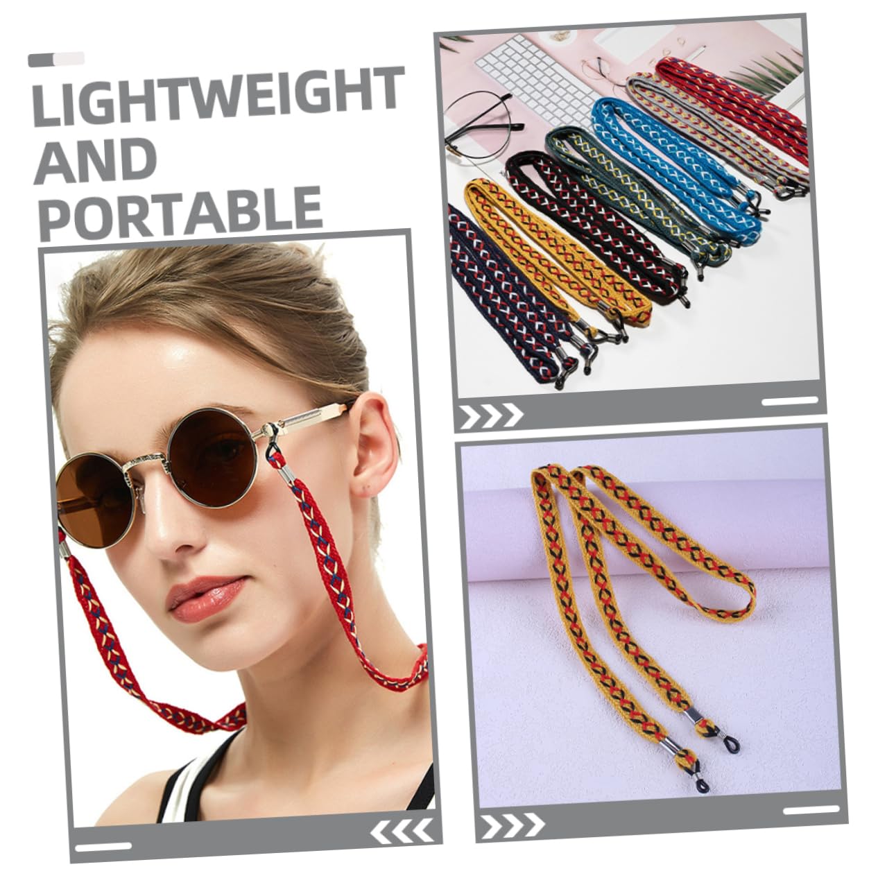 Healvian Cordón De Gafas Cadena De Anteojos Correa De Anteojos Cuerda De Gafas De Sol Correas De Anteo Cadena De Gafas De Sol Poseedor Cordón Para Gafas Cuello Tela