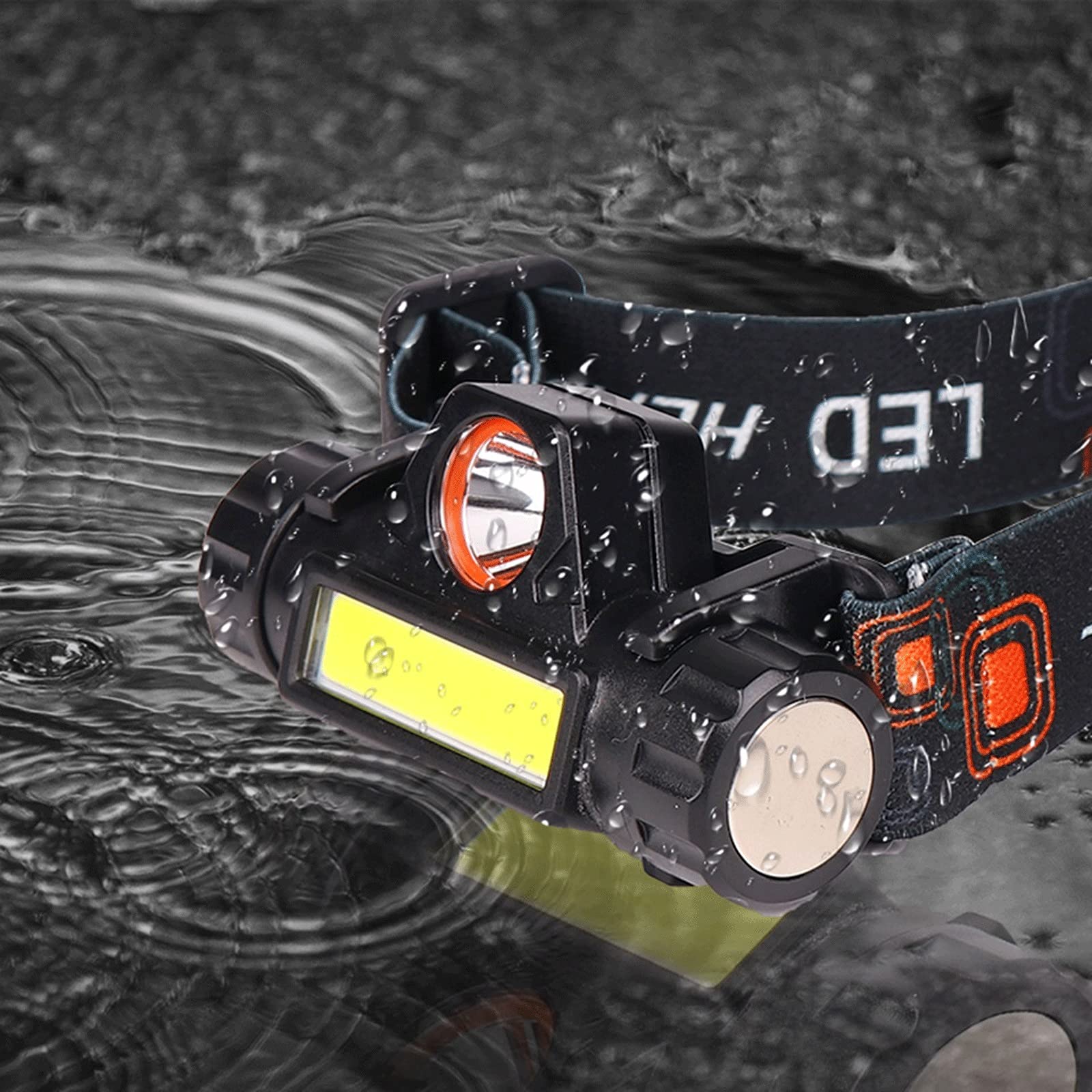 Latarka czołowa przenośna mini mocna lampa czołowa LED USB akumulator reflektor wbudowany akumulator wodoodporna latarka czołowa lampa czołowa