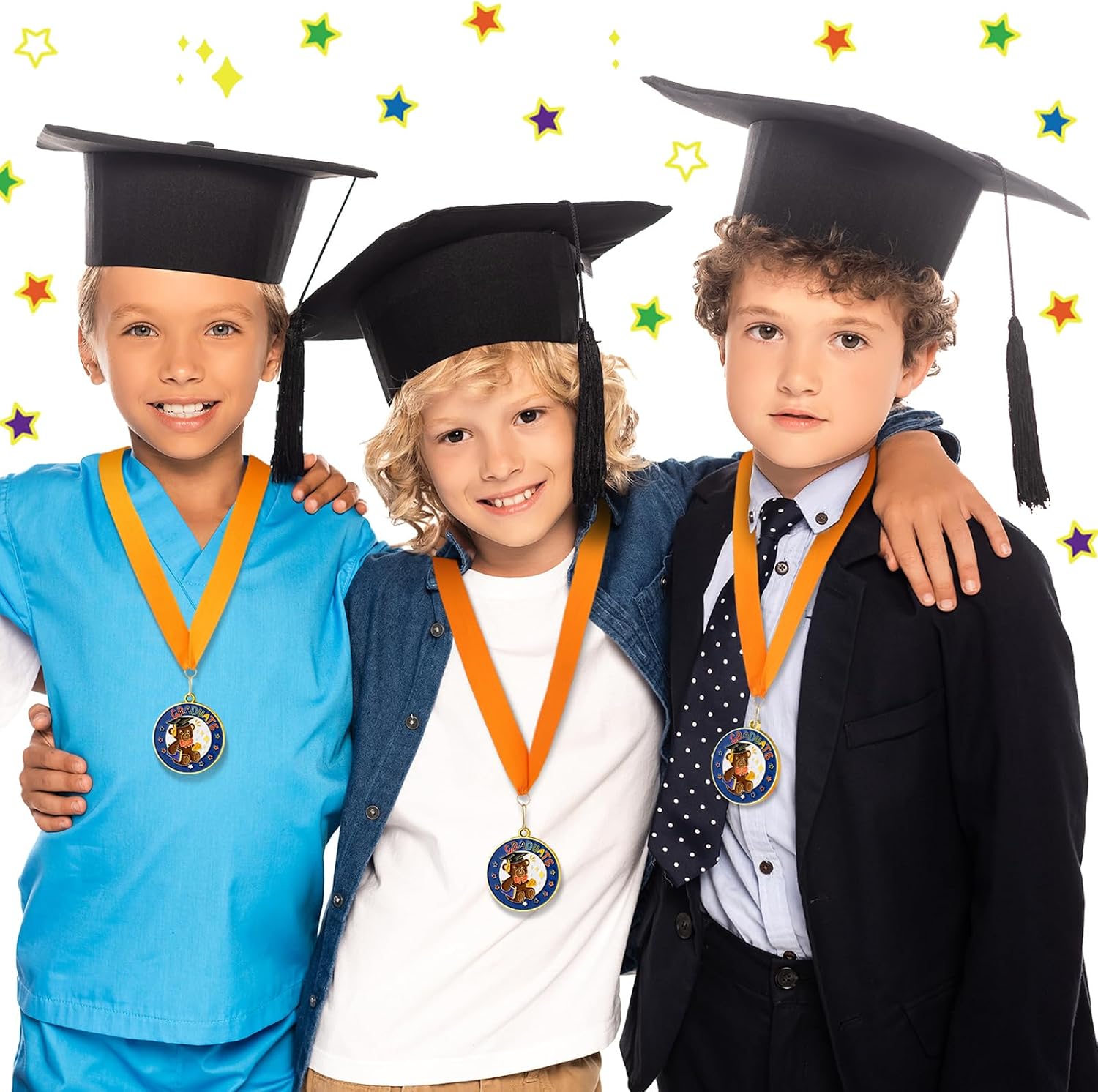 Misdary 12 Pcs Kindergarten Preschool Graduation Medal for Kids Bulk Graduating Award Medals with Neck Ribbon Graduation Gifts for Pre-k School Student Party Favor Supplies