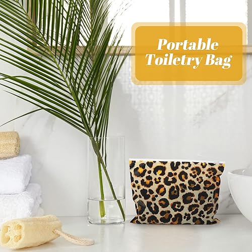 Miniatura 5 de Reginary 50 bolsas de maquillaje de leopardo, bolsa impermeable para cosméticos con cremallera, bolsa de aseo para mujer, boda, despedida de
