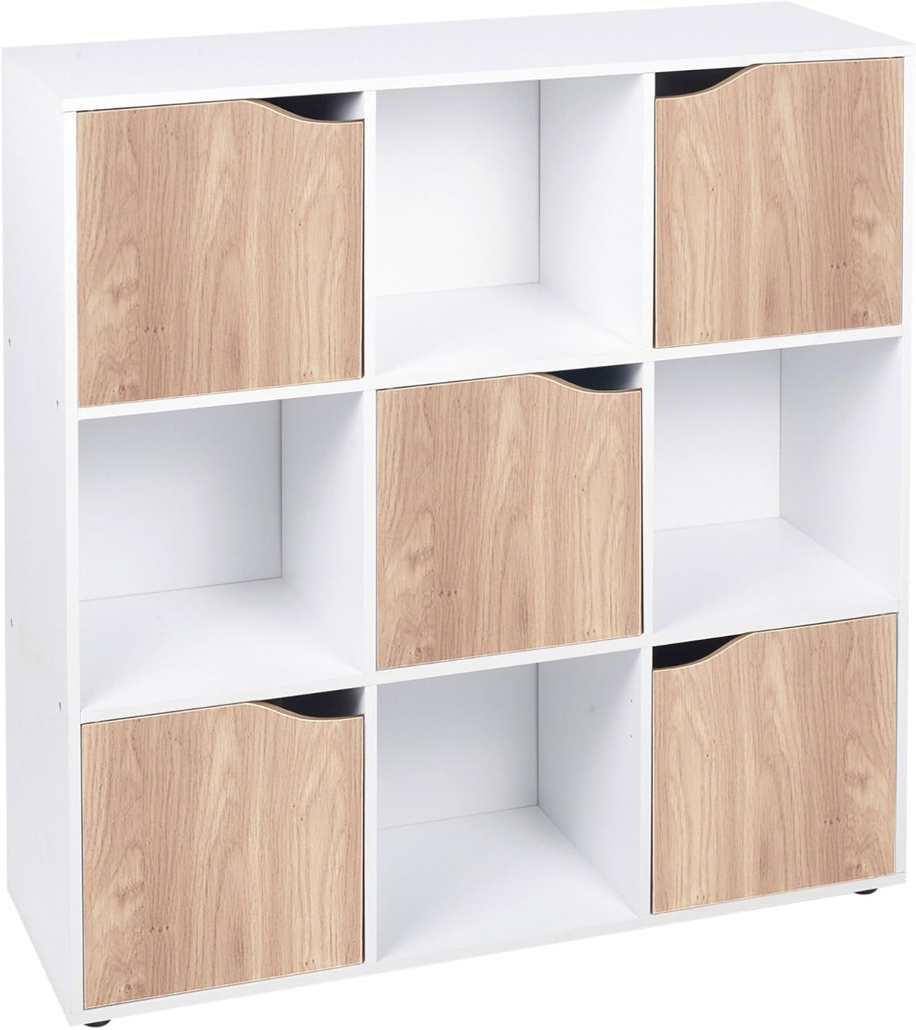 URBNLIVING Wooden Cube Bookcase Shelving Display Shelves Storage Units Wood Shelf Door Pick