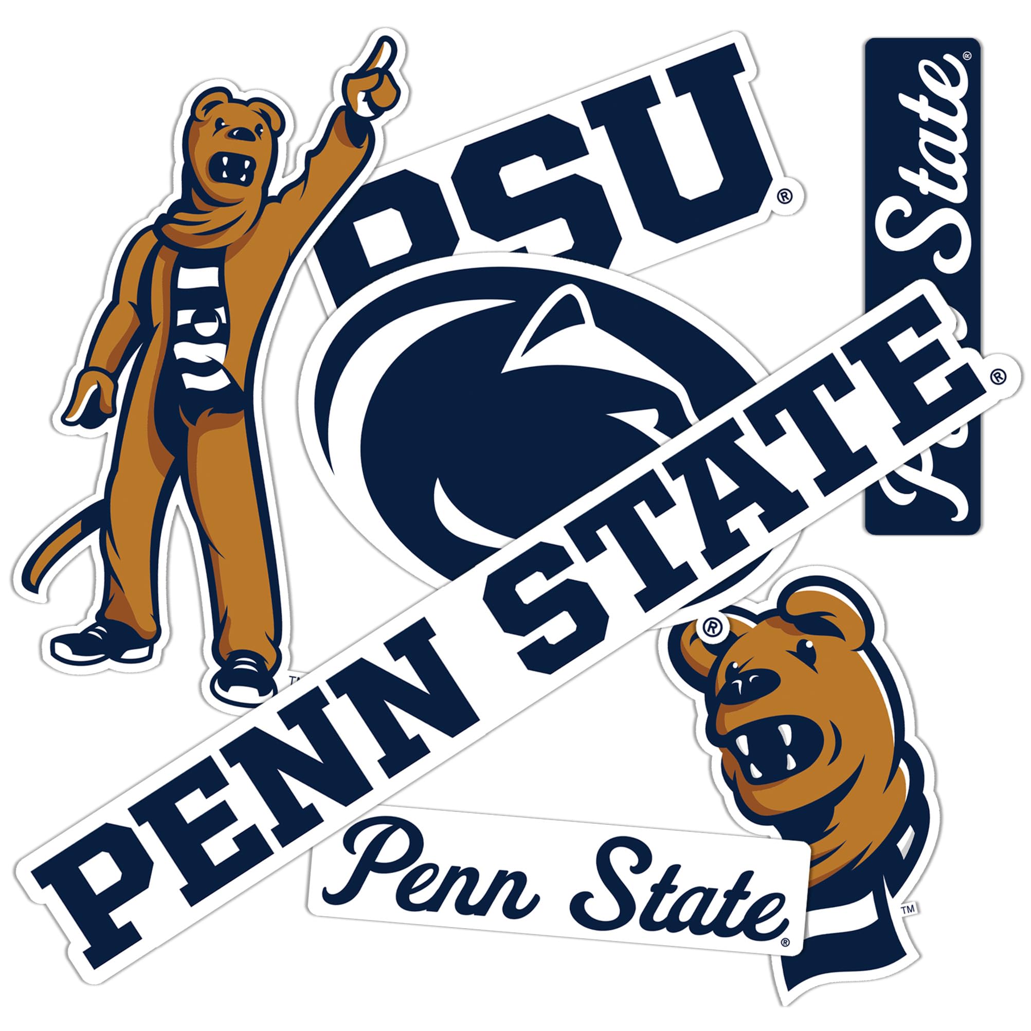 Sticker PSU Penn State en vinyle T2 étanche pour gourde et carrosserie