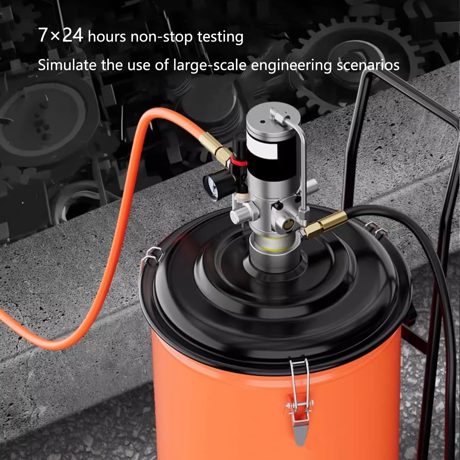 Kit pompa pneumatica per grasso per applicazioni ad alta temperatura, ideale per lubrificazione di attrezzature automobilistiche, agricole e cantiere