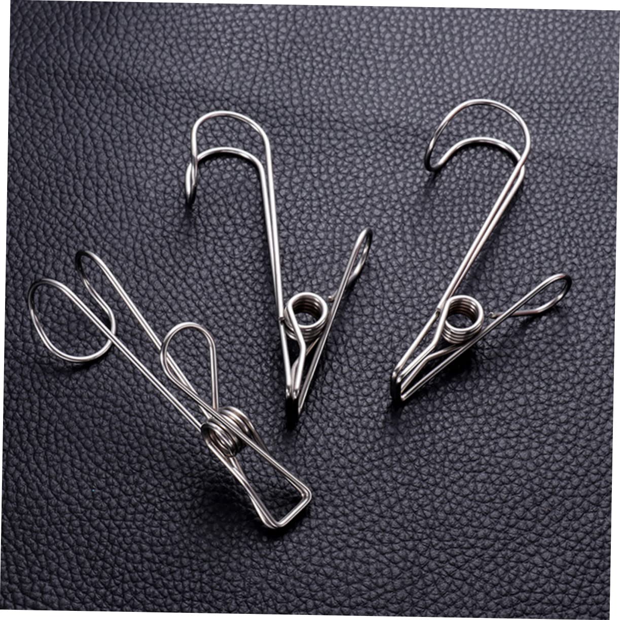 SOLUSTRE 2 Sätze 25 Stück Hakenclip Haken Für Kleiderbügel Wäsche Stoffclips Zum Aufhängen Schlüssel Gardinenklammern Zubehör Stifte Kleidung Stoffclip Aus Draht Rostfreier Stahl Silver