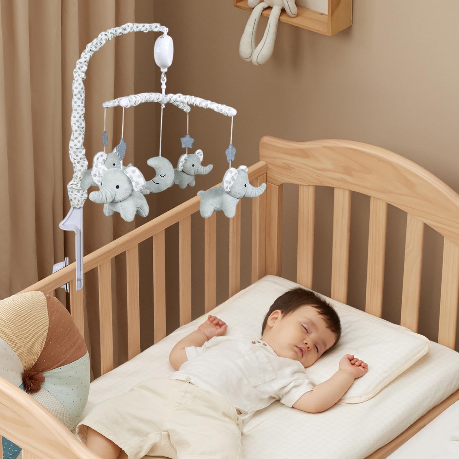 Musical bébé berceau mobile, bébé berceau mobile pour filles Toy siège de | Boîte à musique mobile à contraste à contraste à contraste incluse pour le lit de