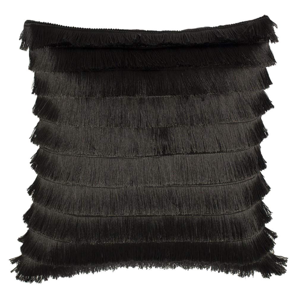 Furn Flicker Cushion Cover-Polyester-Graphite-45cm x 45cm (18" x 18 inches), Polyester, Graphite, 45cm x 45cm (18" x 18" inches)