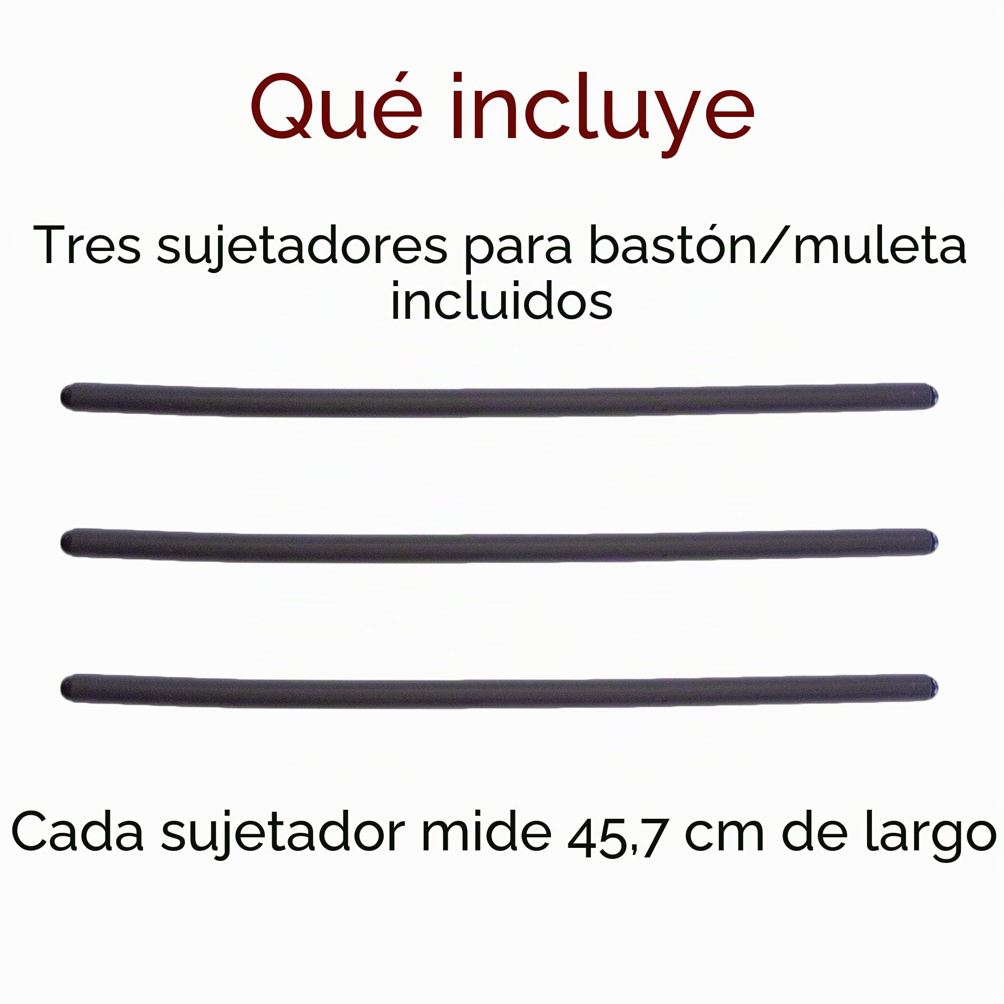 Crutcheze Soporte para bastón, paquete de 3, sostiene bastones al alcance, soporte para bastón, muletas y accesorios para bastón, soporte para agarrador de alcance, accesorio para andador