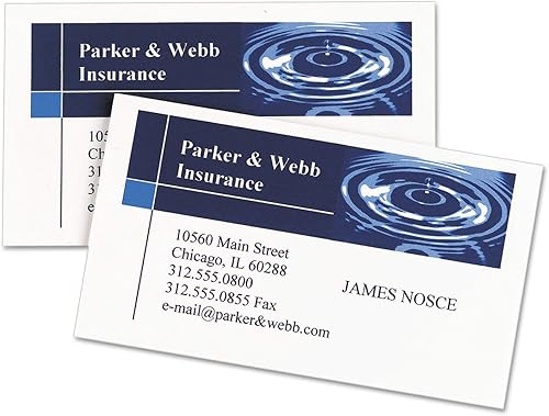 Miniatura 4 de Avery Tarjetas de visita imprimibles, impresoras de inyección de tinta, 1000 tarjetas, 2 x 3.5, peso pesado (8471)