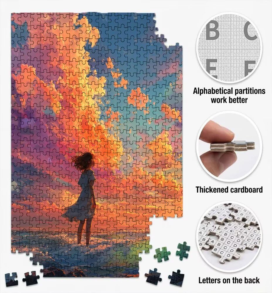 Puzzle 4000 Pezzi, Jigsaw Puzzle per Adulti, Donna Mare BLQSBGA6-367 | Puzzle Classici, Impossibile Difficile Sfidanti Puzzles, Puzzle Decorativo per La Famiglia, Come Regalo e Decorazione Pareti