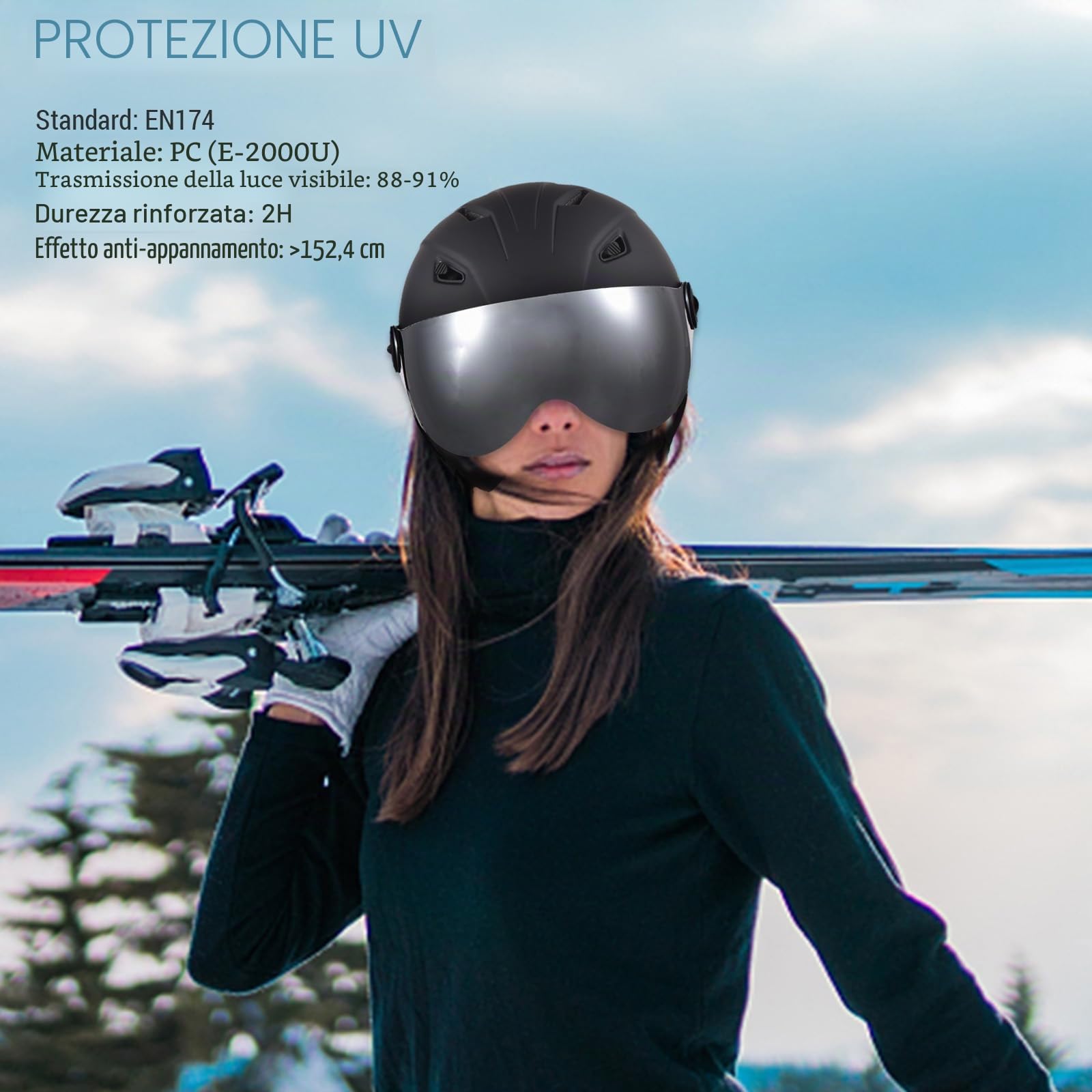 Lixada Casco da Sci Snowboard Equipaggiamento Protettivo Attrezzatura di Sicurezza per Gli Sport Invernali Protezione per la Testa per Gli Sport sulla Neve