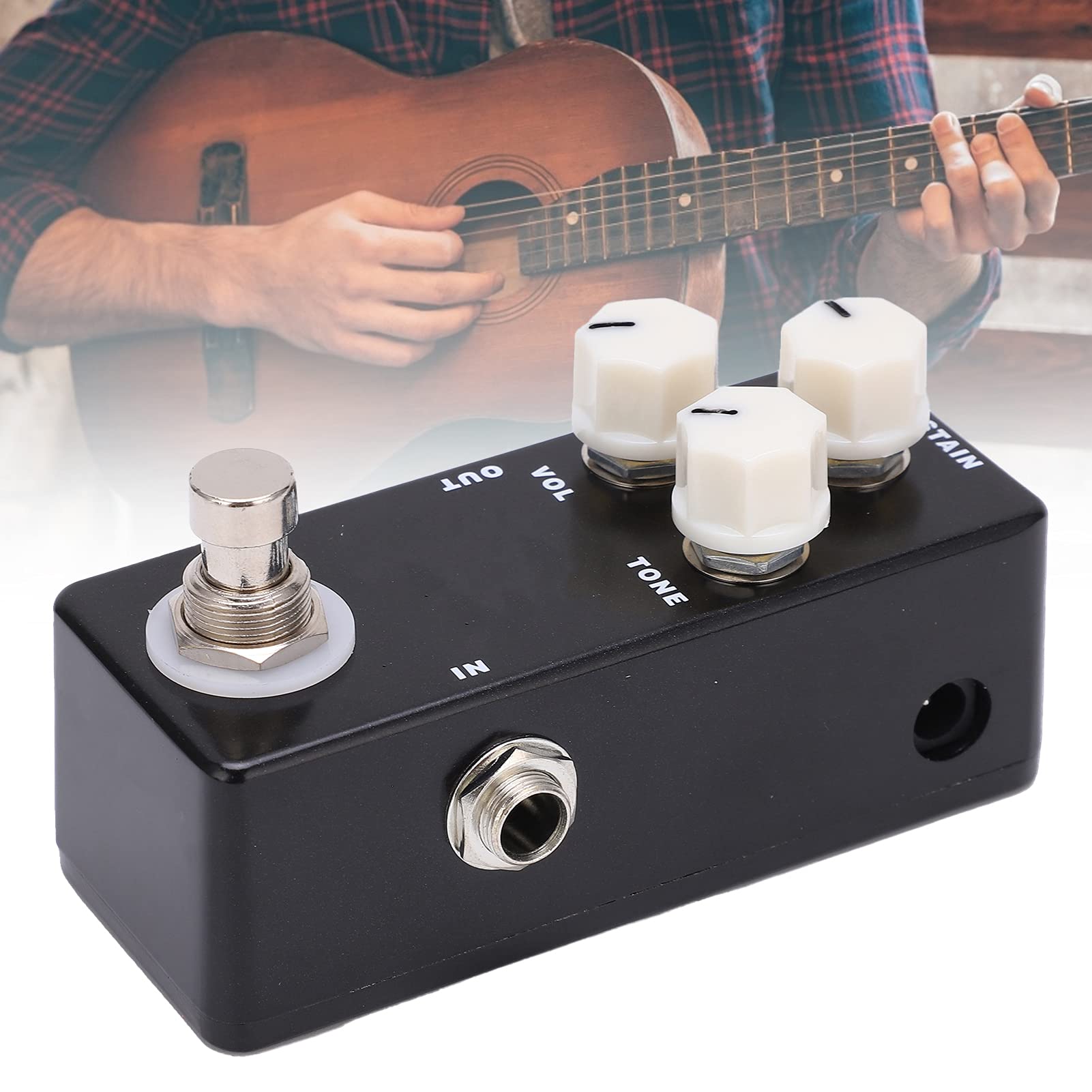 Bnineteenteam Pedale Effetti per Chitarra, Guscio in Metallo, Feedback Istantaneo, Pedale Effetto Mini Fuzz True Bypass per Chitarristi Elettrici