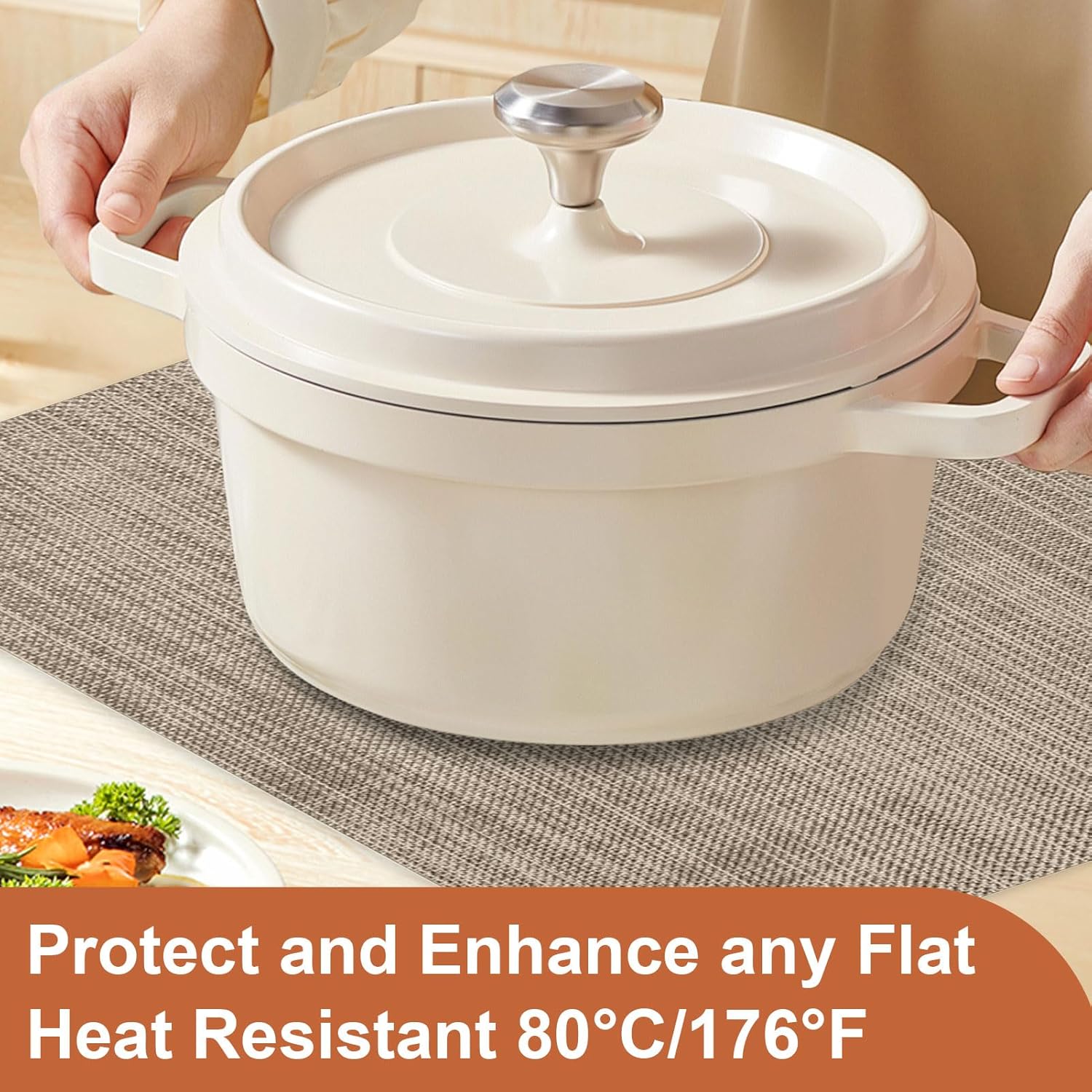 SK Studio 19Pcs Boho Table Runner Placemat and Napkin Ring Set Rectangle and Round Meal Mats Macrame Table Runner with Tassels for Wedding Kitchen Dining, Beige