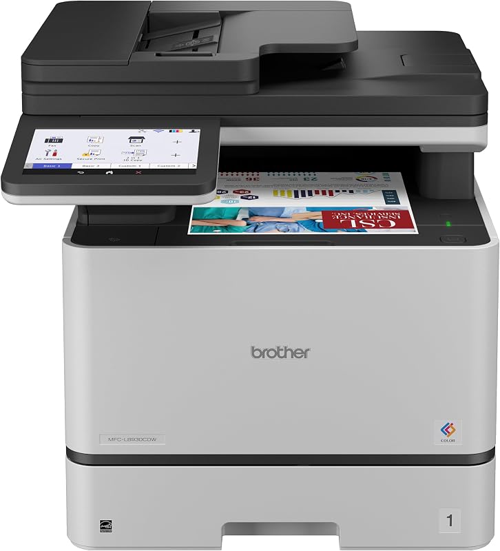 Impresora multifunción láser color empresarial MFC-L8930CDW con impresión dúplex, escaneo, copia, impresión de bajo costo y funciones de seguridad avanzadas | Funciones de copia y escaneo, operación dúplex automática, operación de bajo costo, seguridad avanzada