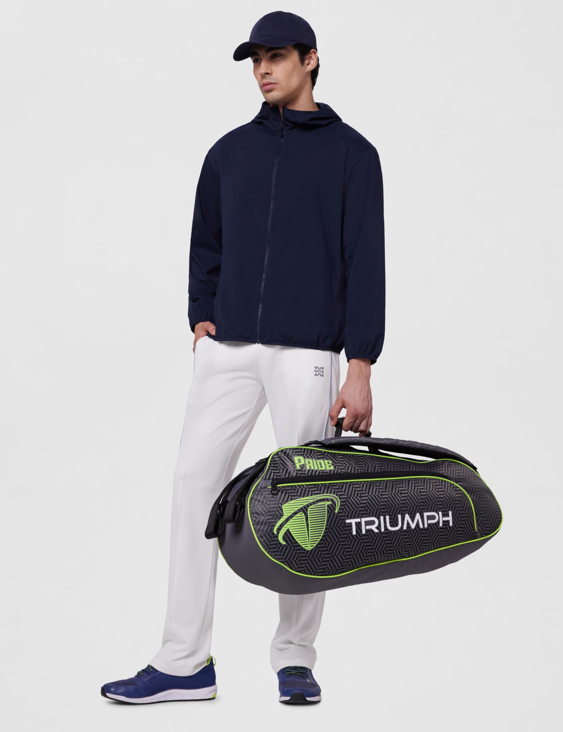 Triumph Pride 6R Tennis Kit Bag Grey/Lime