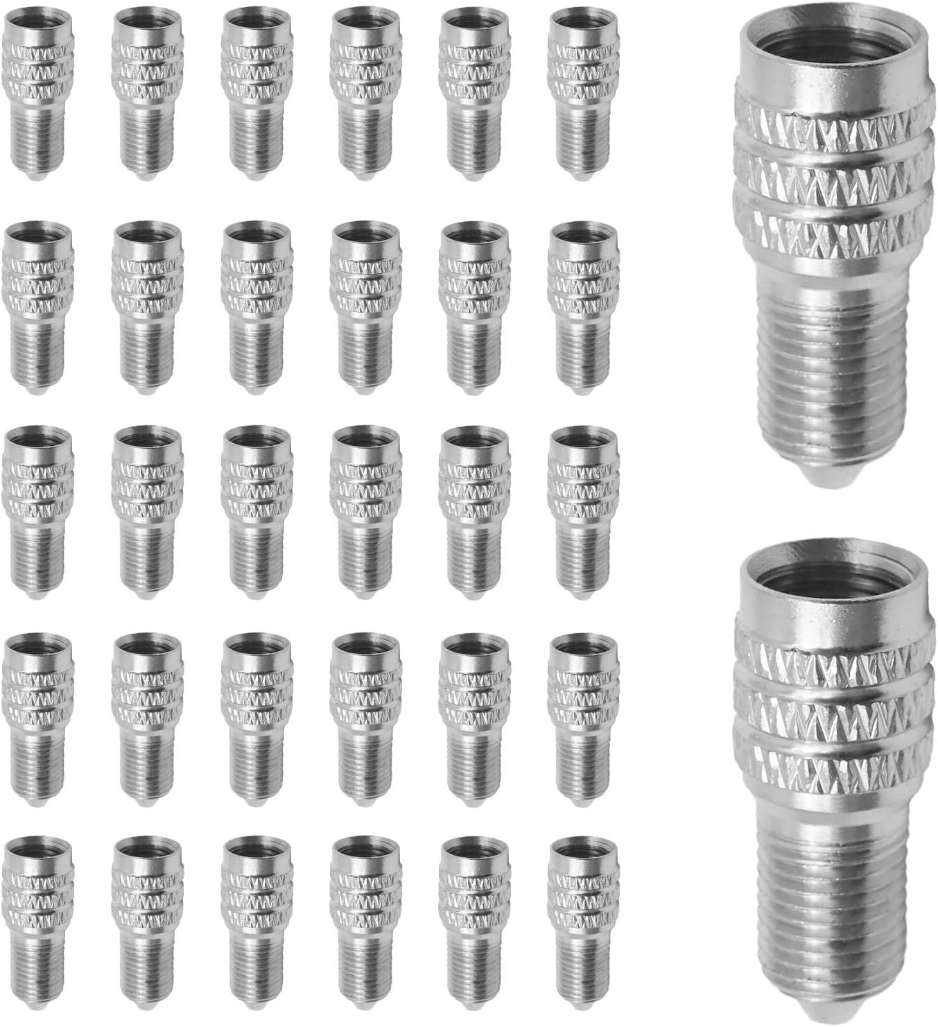 CADUFUELLY Extended Valve Cap Metal with Double Sealing