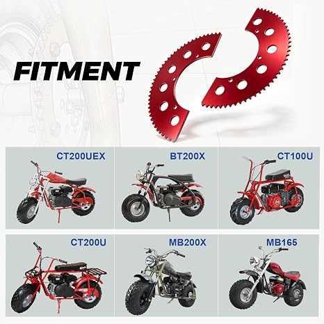 #35 Chain 78 Tooth Split Sprocket For Predator 212cc 196cc 6.5hp 7.0hp Coleman CT200U BT200X CT100U TrailMaster MB200 MegaMoto B212 Motovox Doodlebug Baja Mini Bike Go Kart Cart Parts Aluminum