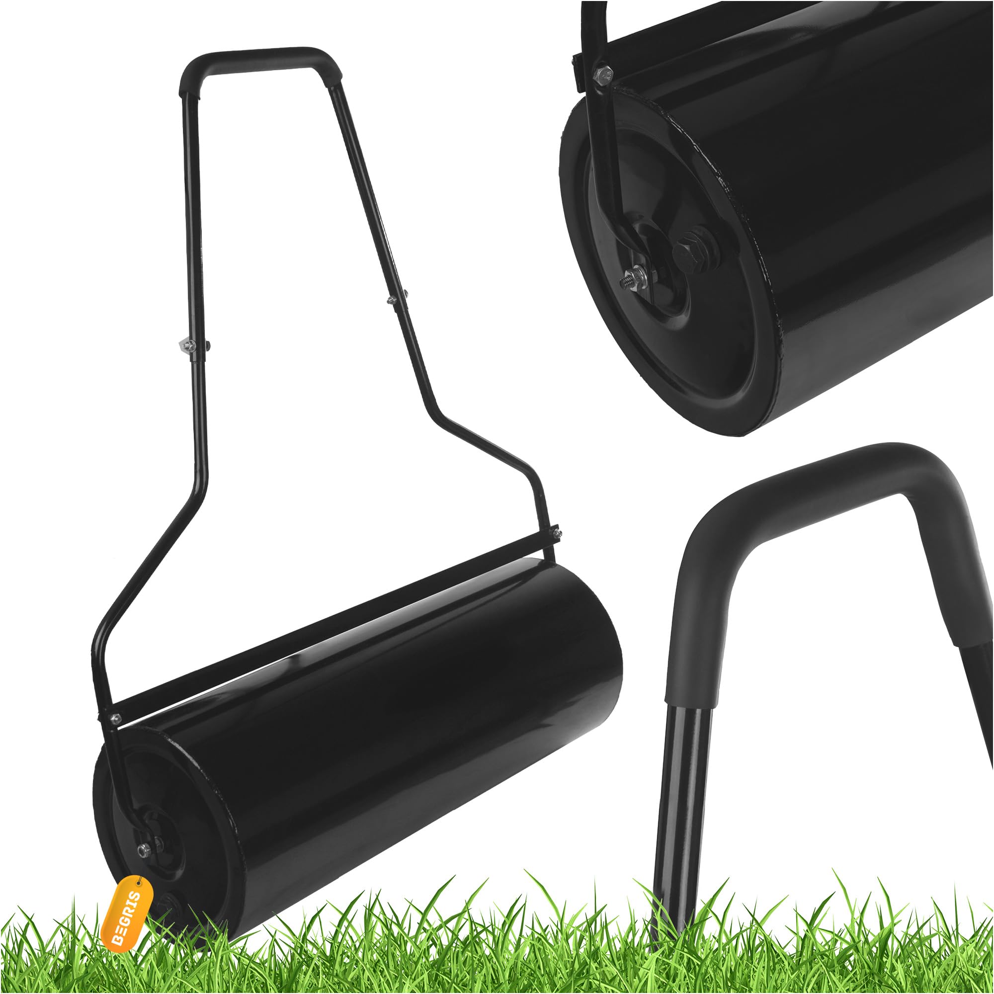 Walze rasen 80 cm Rasenpflege- und Etablierungswalze rasenwalze befüllbar zum Befüllen mit Wasser oder Sand Handwalze Gartenwalze mit Handgriff rasenrakel edelstahl für große Flächen