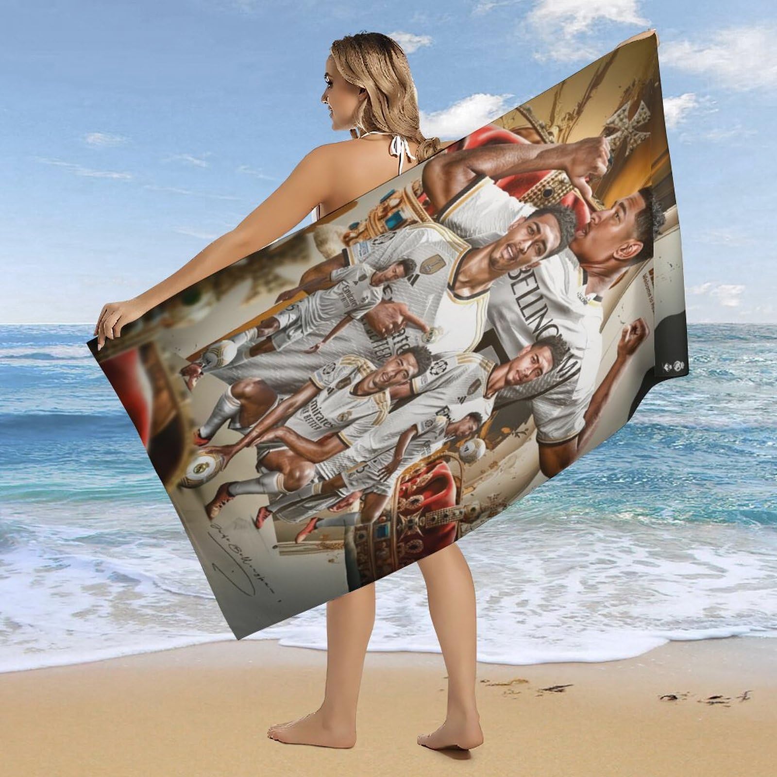 Serviette De Plage Microfibre Géante 3XL 200x100 Cm – Tortues Océan – Anti-Sable Ultra Absorbante Séchage Rapide – Piscine Yoga Camping