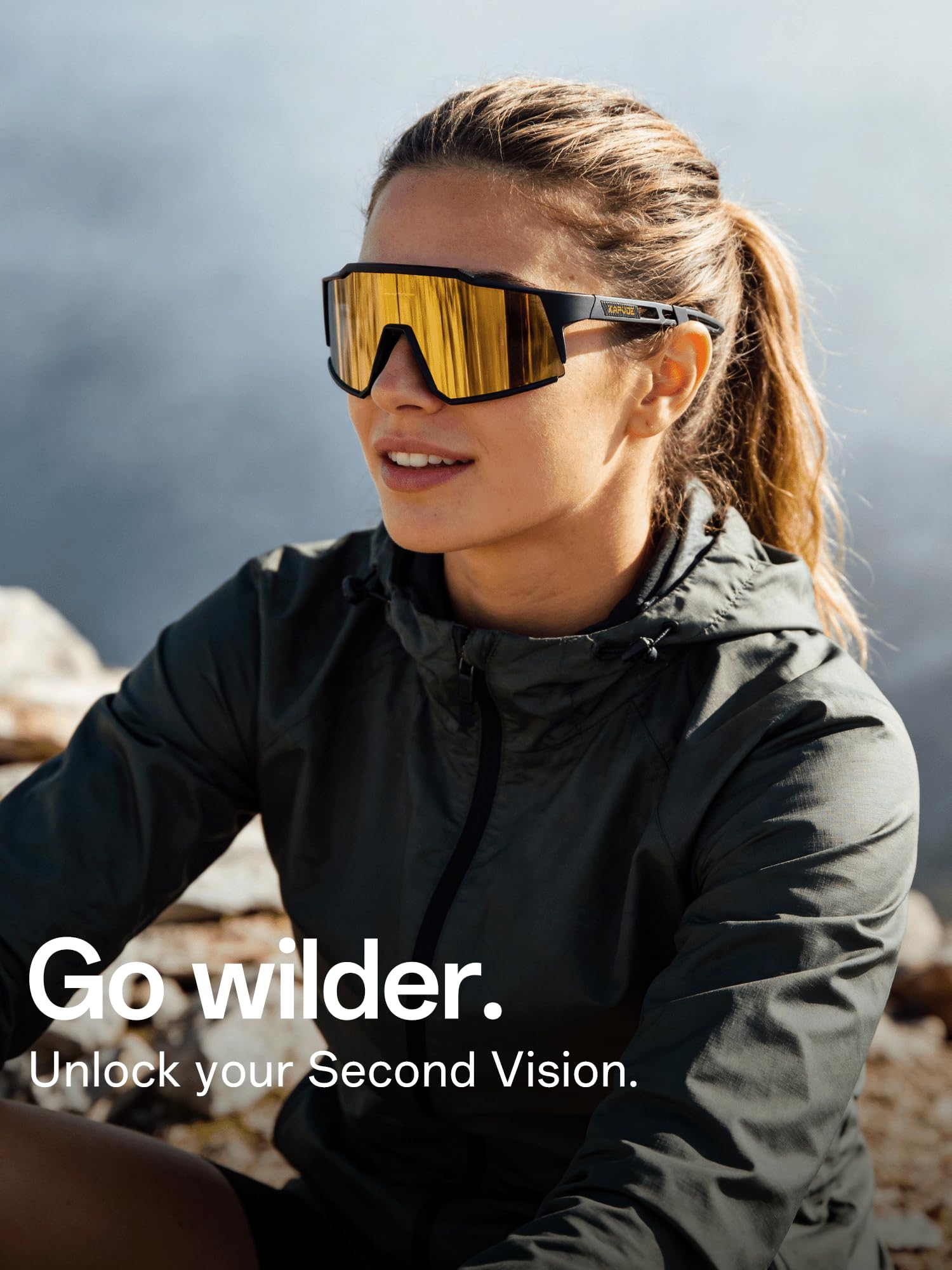 KAPVOE Lunette de Cyclisme Polarisées Homme Femme 1 lentille ou 4 lentilles interchangeables Tr90 Cyclisme Lunette VTT K9022