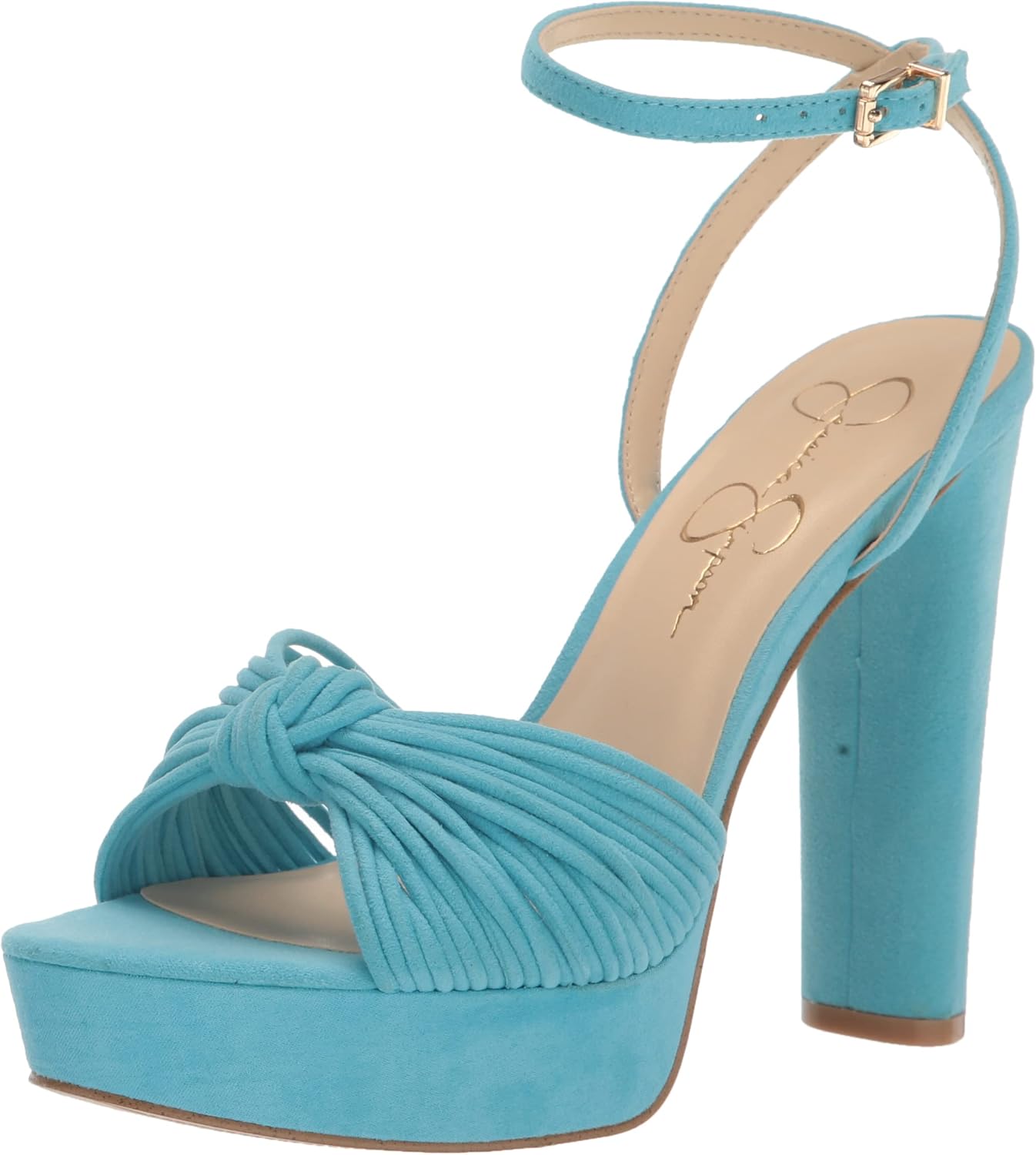 Jessica Simpson Women's Immie Platform Sandal Wedge, Nevada Blue, 5