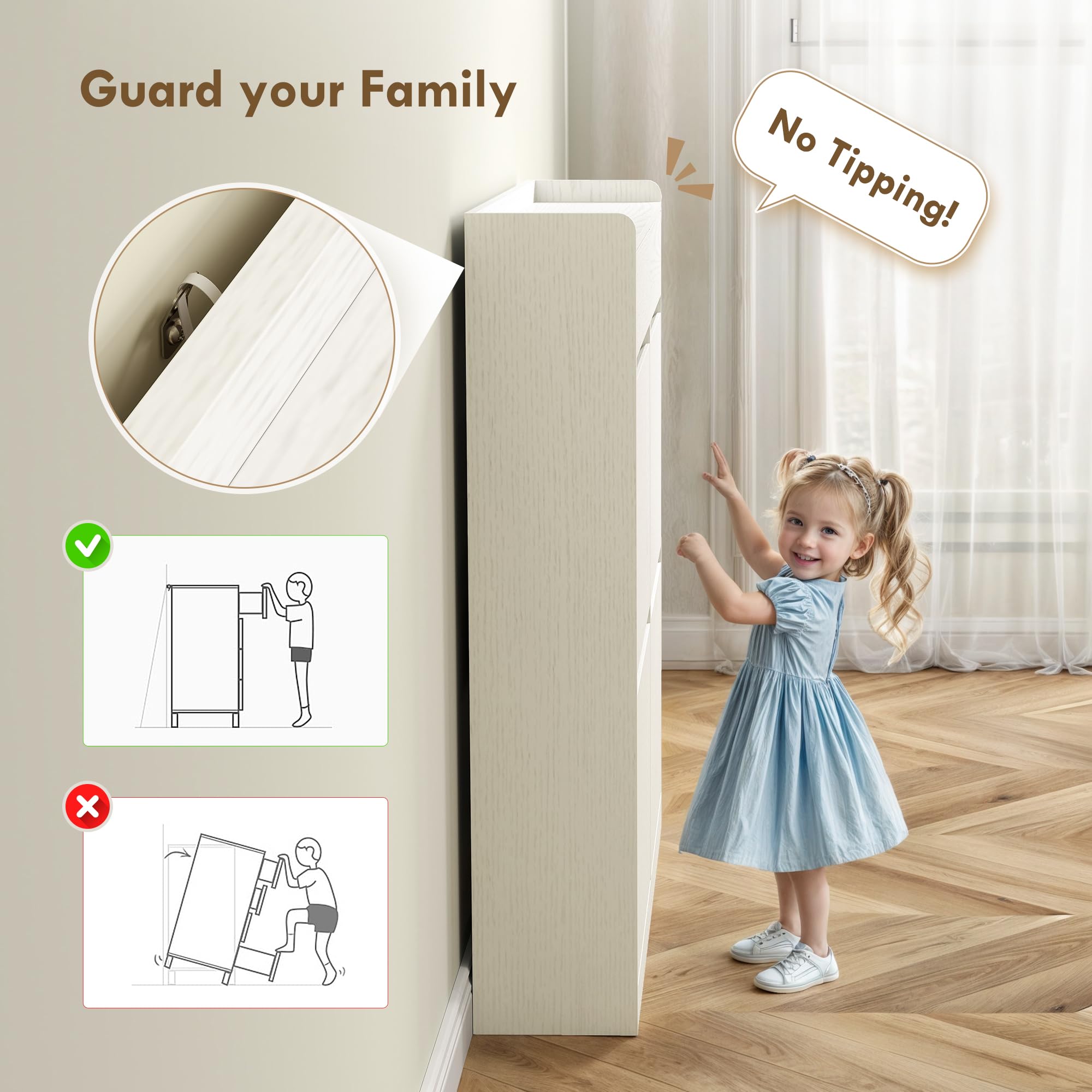 HOMCOM Scarpiera Salvaspazio Slim Porta Scarpe 98x19.2x95.3 cm Bianco | 4 Ante a Ribalta, Scarpiera Ingresso, 2 Cassetti Scorrevoli in Legno, per 8 Paia
