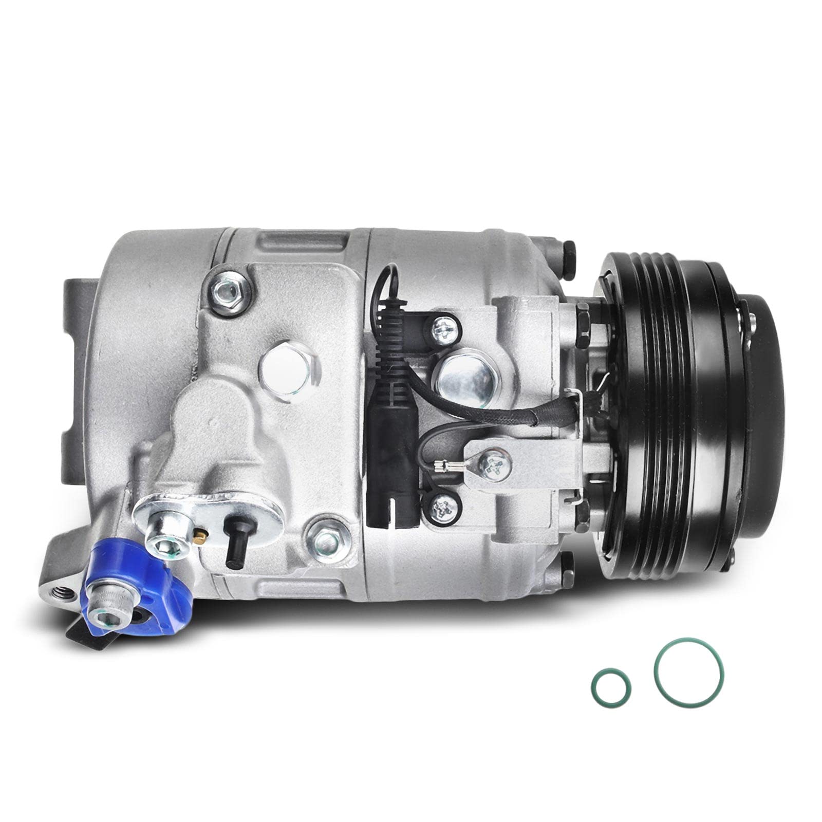 Frankberg Compresor de aire acondicionado con embrague Compatible con Serie 3 E46 Serie 3 Cabriolet E46 Serie 3 Compact E46 Serie 3 Cupé E46 Serie 3 Touring E46 64526916232incl. aceite premezclado