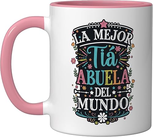 Miniatura 8 de La Mejor Tia Abuela Del Mundo Best Great Aunt - Taza de cerámica, color azul y blanco
