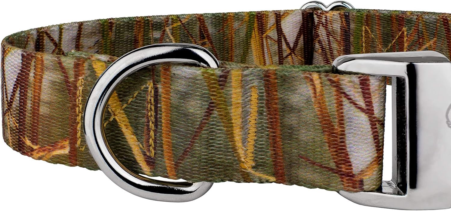 Country Brook Design - Waterfowl Camo Premium Dog Collar & Leash - Military and Camo Collection Featuring Rugged Designs (1 Inch, Medium)