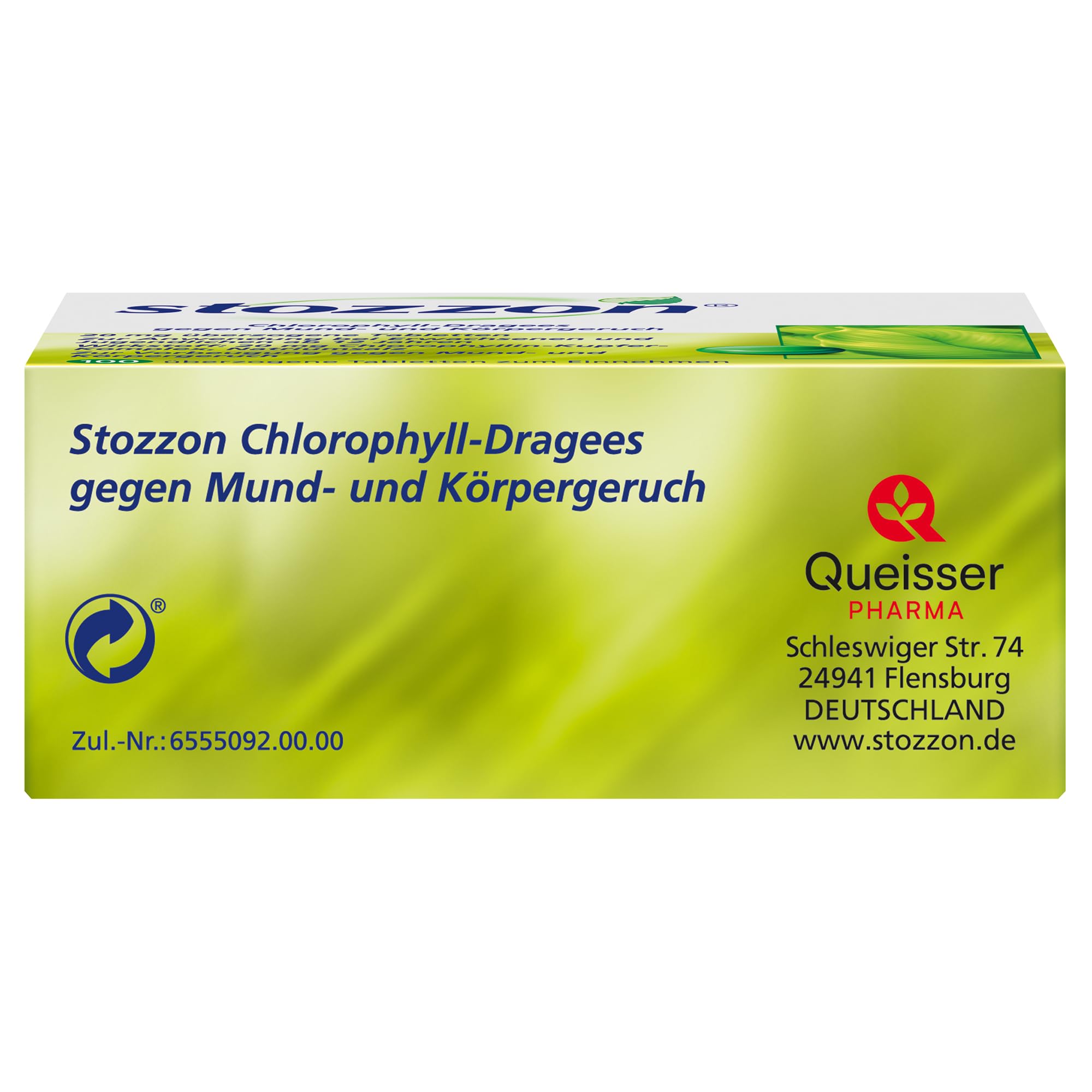 Chlorophyll-Dragees 20 mg. Spar-Set: 2 x 100 Stück. Gegen Mund- und Körpergeruch durch: Verzehr geruchsintensiver Lebensmittel (Zwiebeln, Knoblauch etc.)