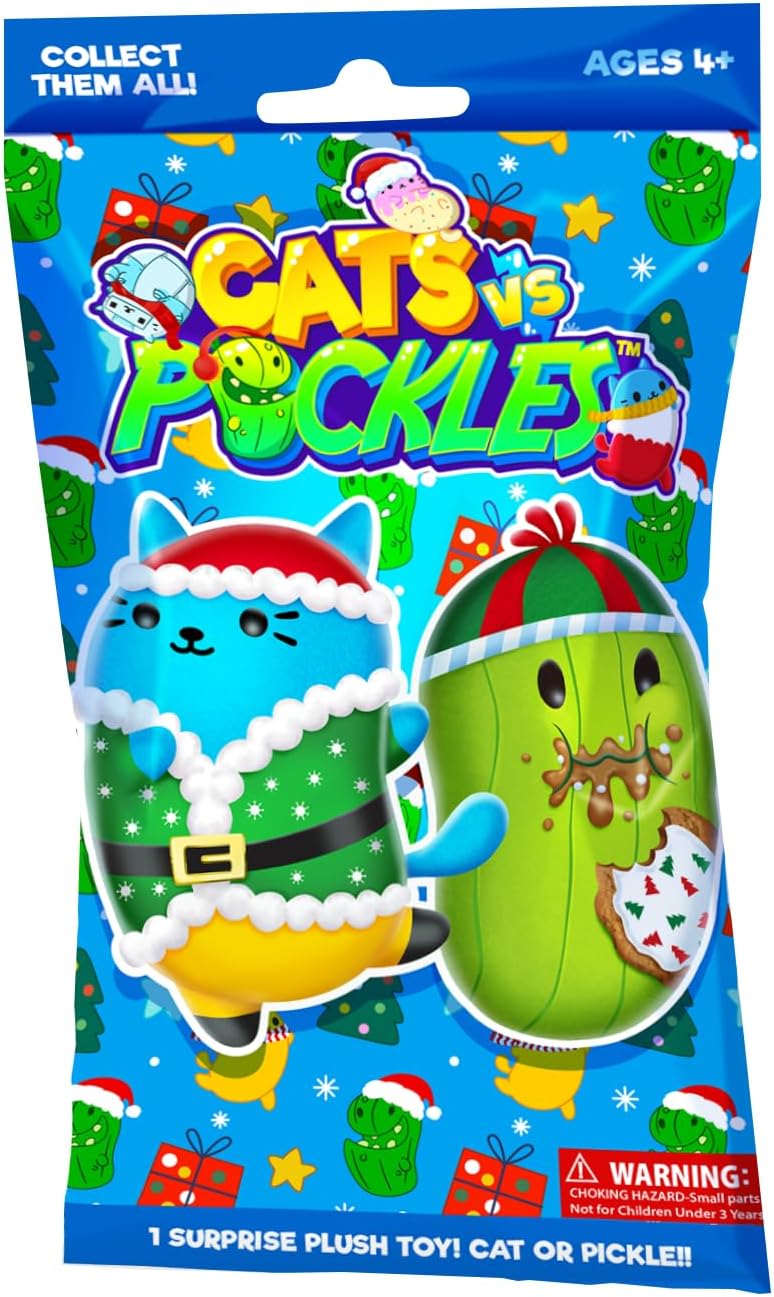 Cats vs Pickles Limited Edition Holiday 12-Pack – 2025 Seasonal Plush Collector Set – Includes 12 Exclusive Holiday-Themed Characters – Super Soft Bean-Filled Plushies!