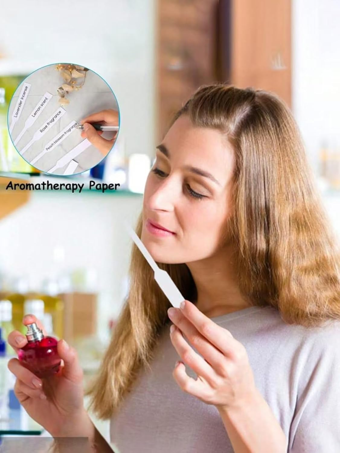 200 PCS Perfume Test Strips Disposable White Perfume Tester Strips Essential Oils Test Card Blotter Paper for Perfume Fragrances Scents Testing image 3 of 8 B0FDC7NTF6