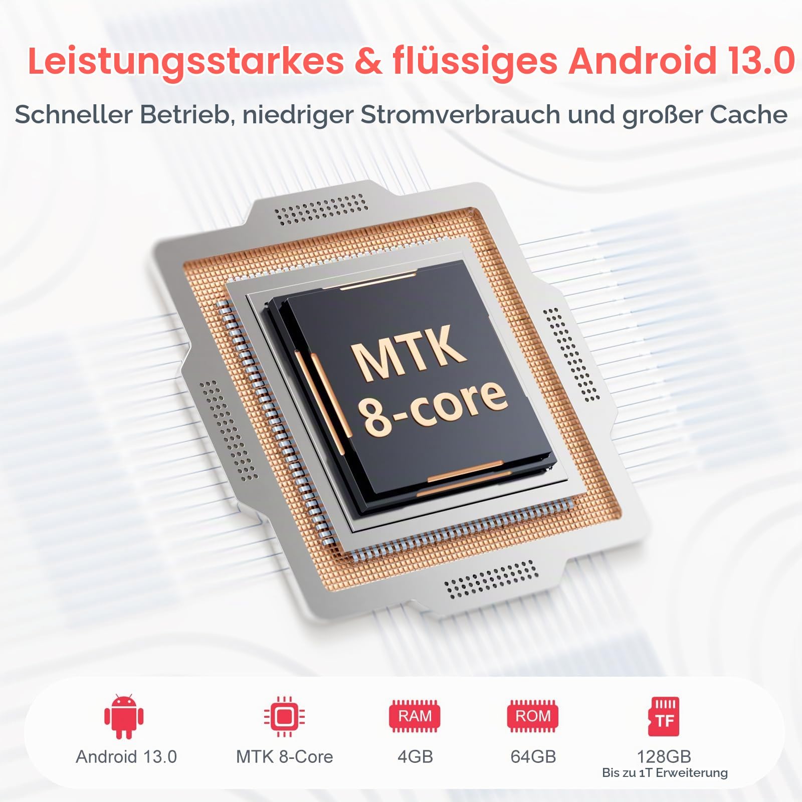 192GB MP3 Player mit Bluetooth und WiFi, tragbarer Spotify MP3-Player mit Android 13.0, RAM:4GB, Oilsky 4,0 Zoll HD MP4 Player Touchscreen und Lautsprecher