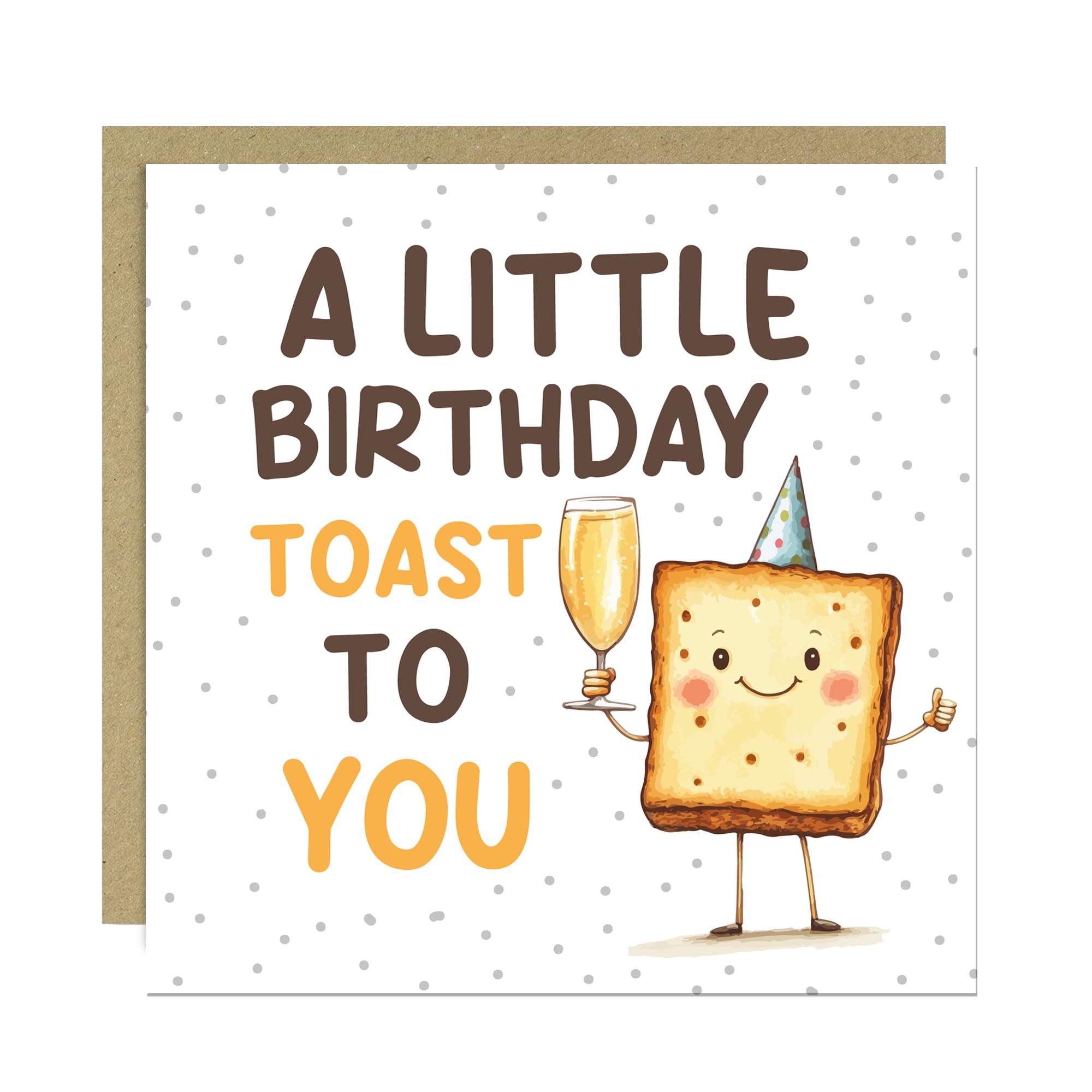 RED OCEAN Friend Birthday Card Female - Funny Birthday Cards for Men and Women - 'A Little Birthday Toast' For Mum Dad Grandpa Nana - Him Her - Sister Birthday Card